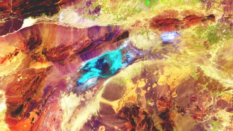 Landsat imagery of a desert area