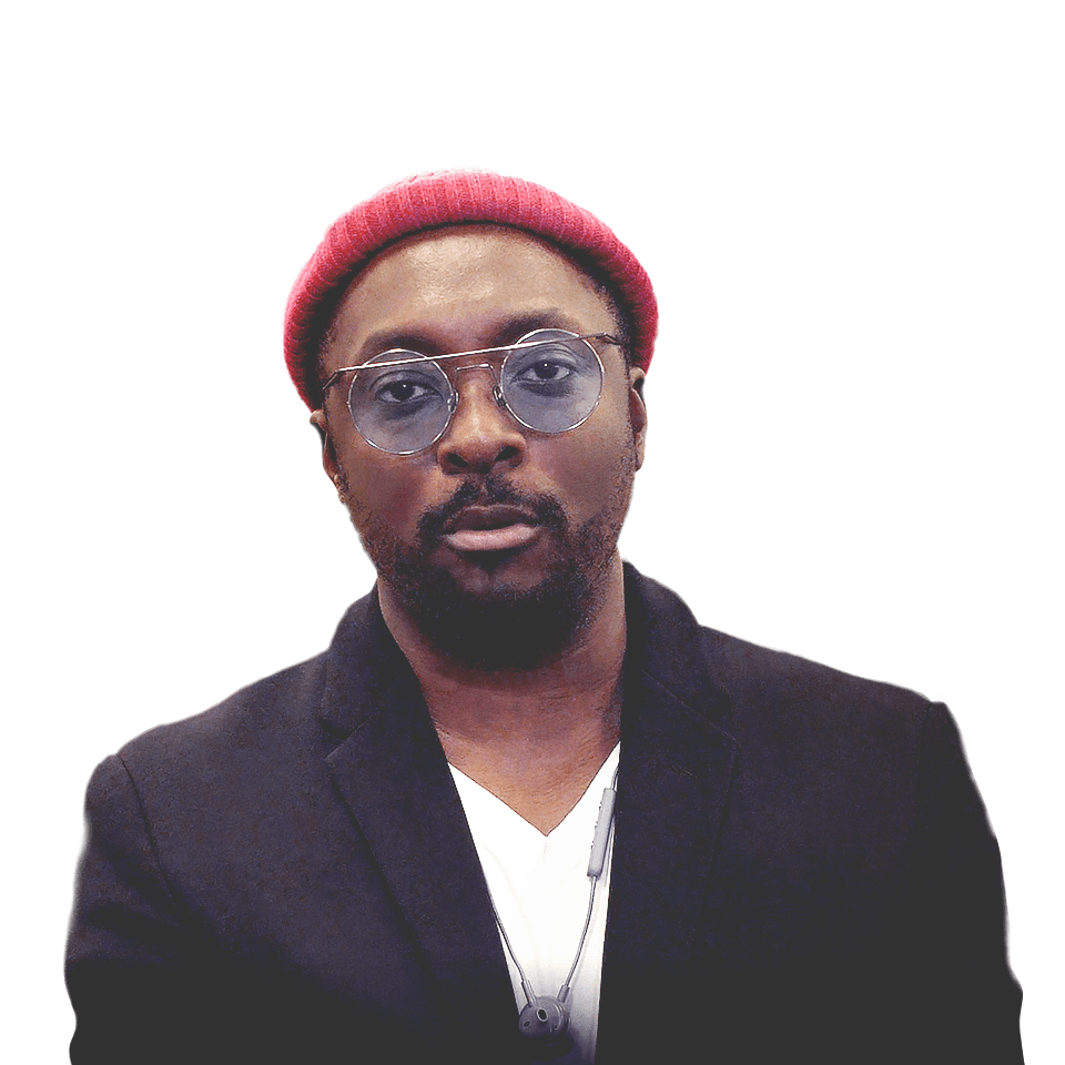 Will.I.Am, Grammy-winning artist and GIS activist, and a classroom background