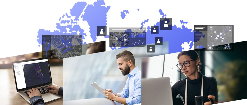 A person colleting data with phone.