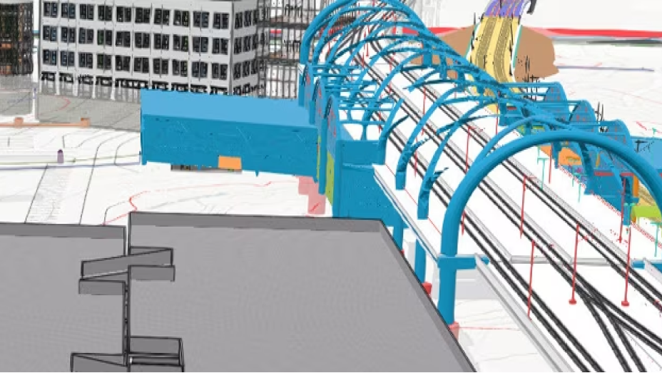 A digital model of an infrastructure project