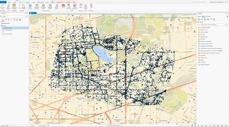 A collage of lidar, 3D, and digital maps